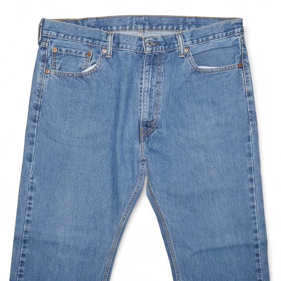 Levis 505 Men's Size 40x30 Jeans Regular Fit Straight Leg Blue Stonewashed Denim - Picture 4 of 8
